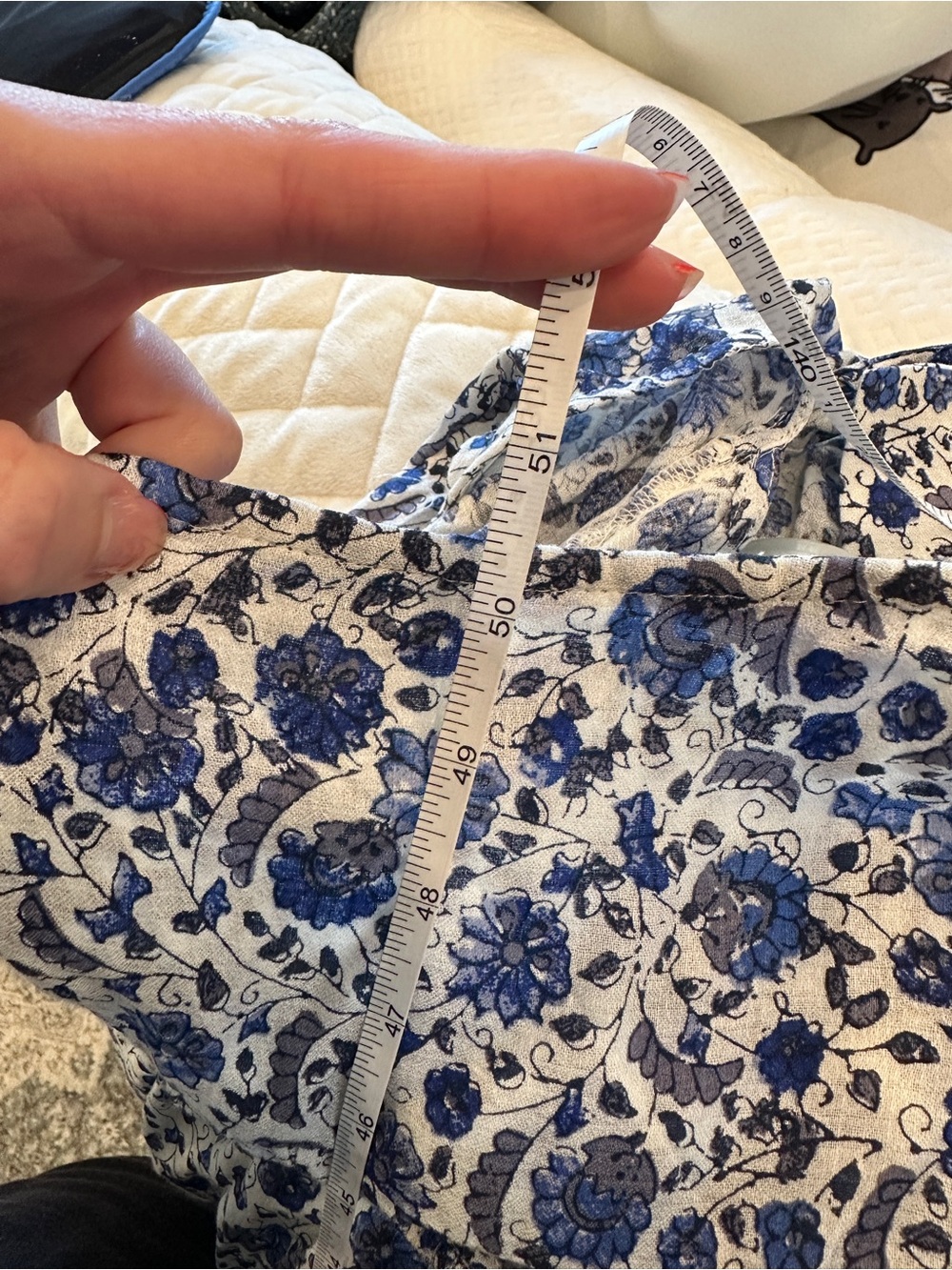 Lucky Brand Blue and White Floral Midi Dress - Picture 9 of 11
